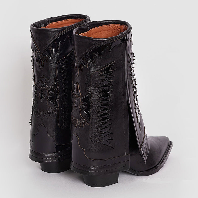 Margaret – Bottes à Talons Épais avec Pantyhauts pour Femmes
