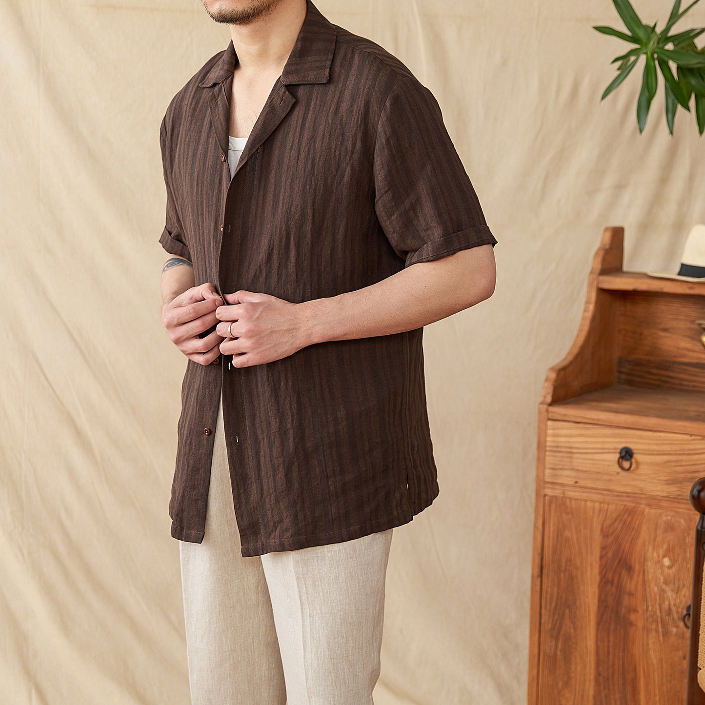 Doug – Chemise Légère Vintage Élégante Décontractée