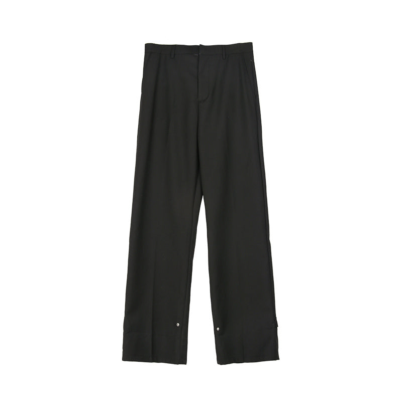 Nathan – Pantalons Droits Décontractés avec Boutons pour Hommes