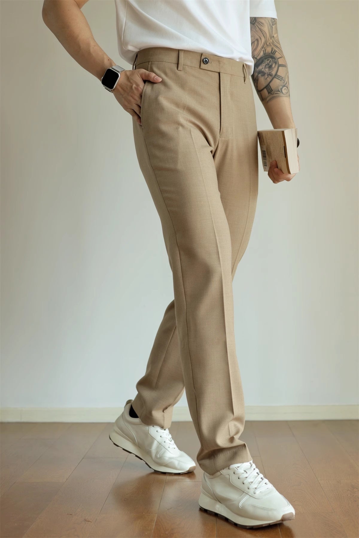 Eddie – Pantalon Commuter Élastique Coupe Droite