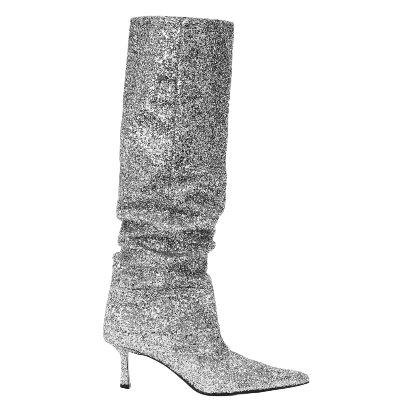 Shannon – Bottes à Talon Aiguille Style Plissé pour Femmes