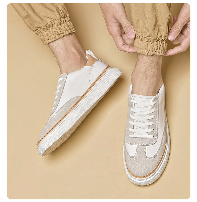 Jack – Baskets à Semelle Épaisse en Cuir Véritable