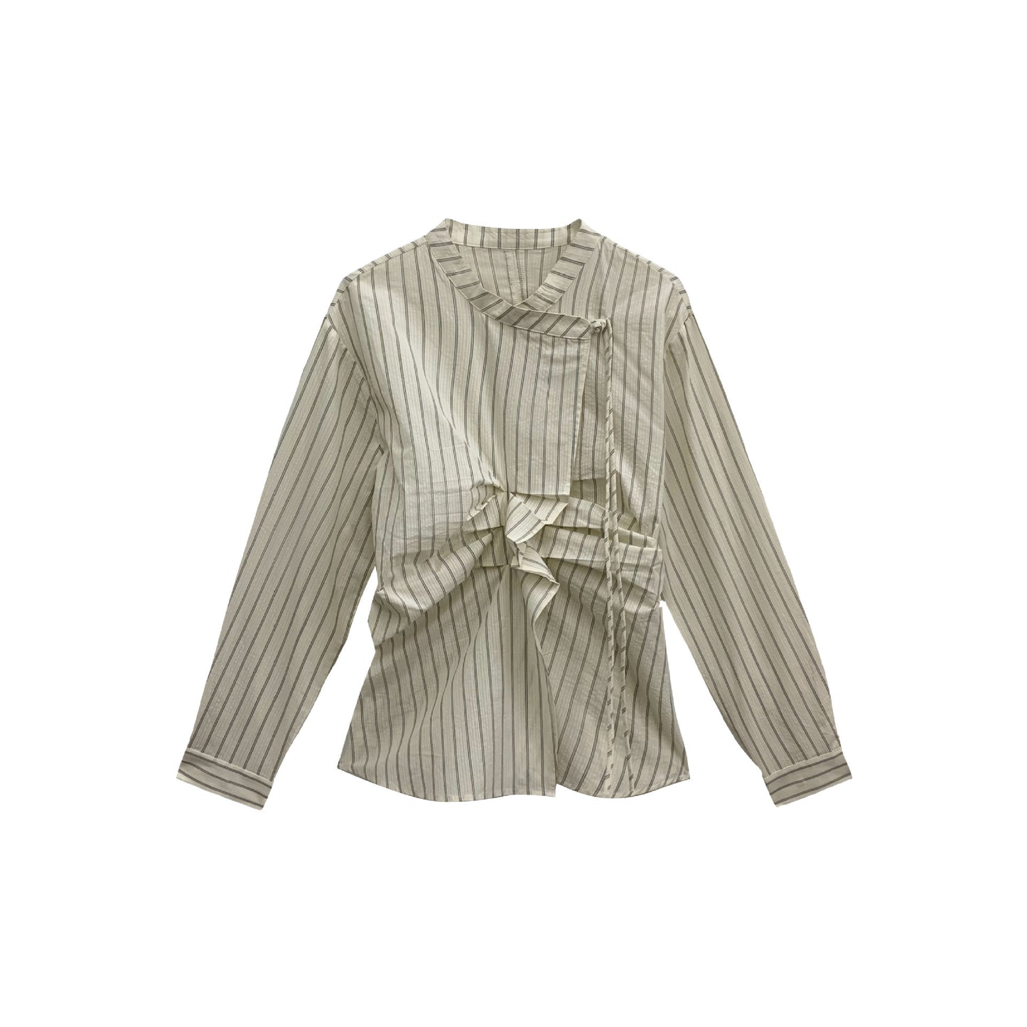 Diana – Chemise Rayée avec Design Intérieur