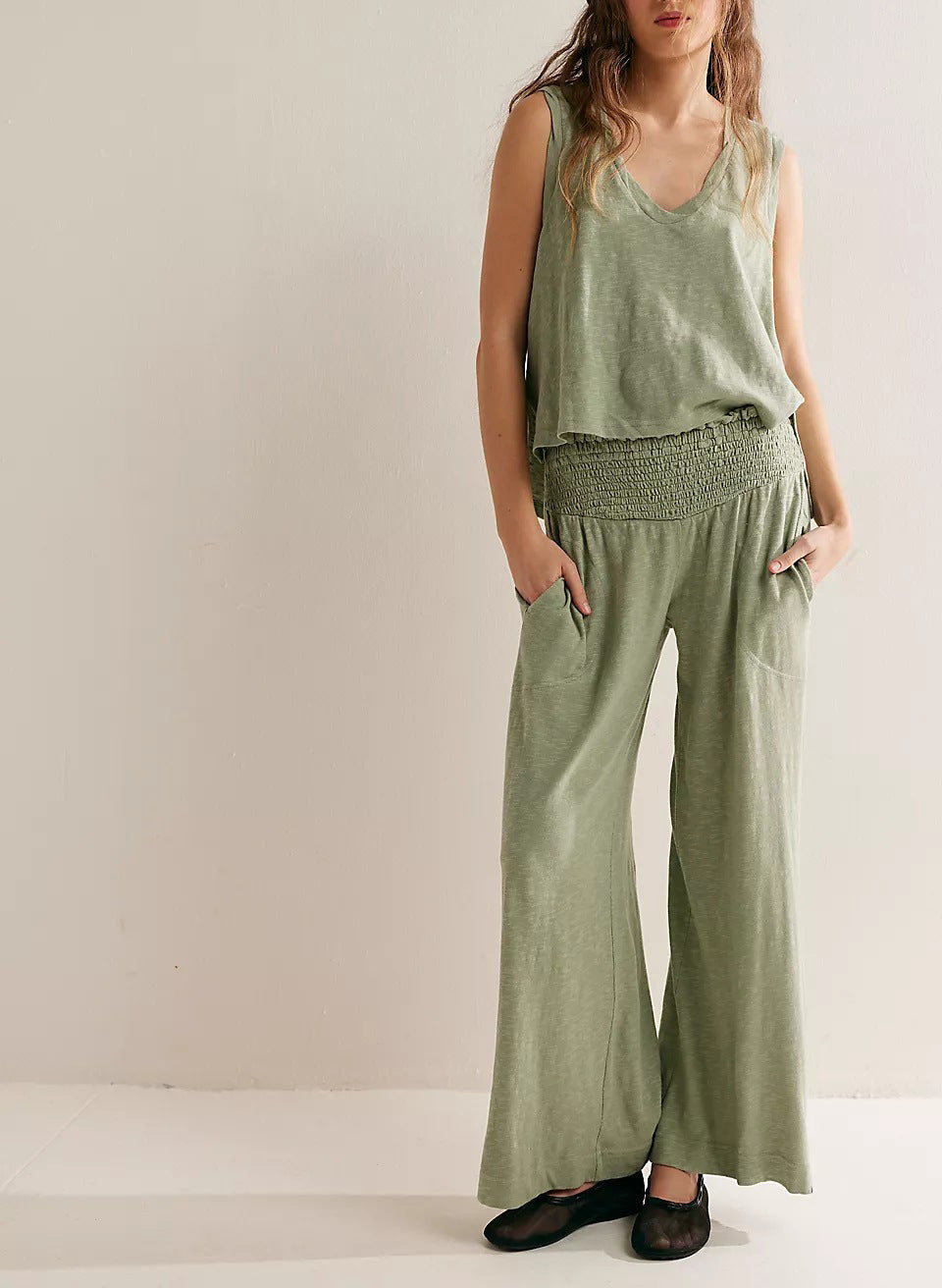 Lucy – Ensemble Deux Pièces en Maille à Taille Élastique