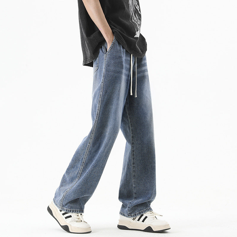 Joel – Pantalon Décontracté à Jambe Large en Denim