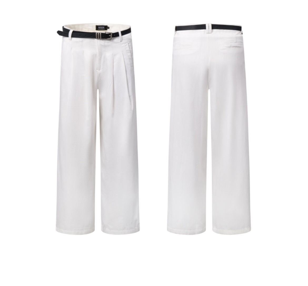 Linda – Pantalon Évasé à Jambe Droite Rétro