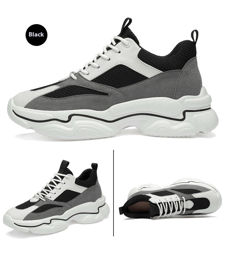 Wayne – Chaussures Casual Mi-Talon à Rehaussement Invisible et Cuir Vegan