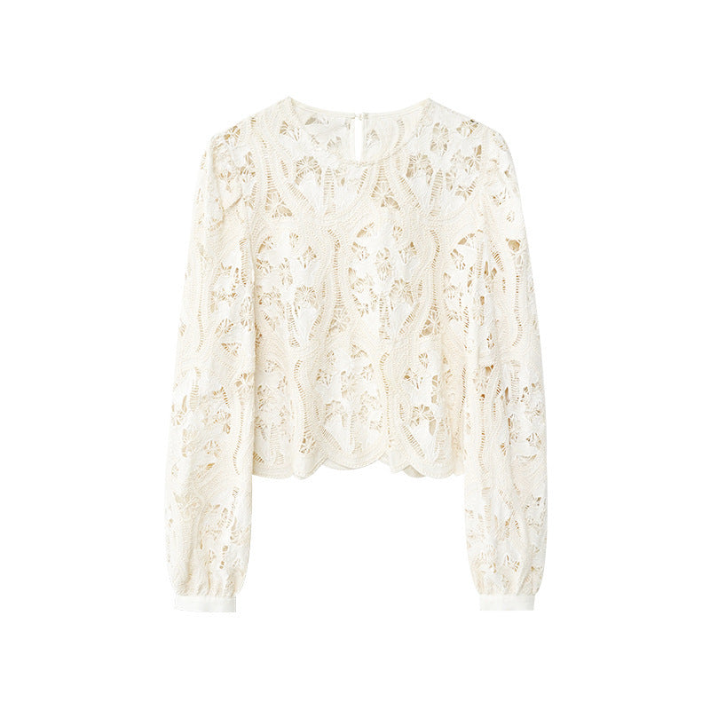 Harriet – Blouse en Dentelle Haut de Gamme Ajouré