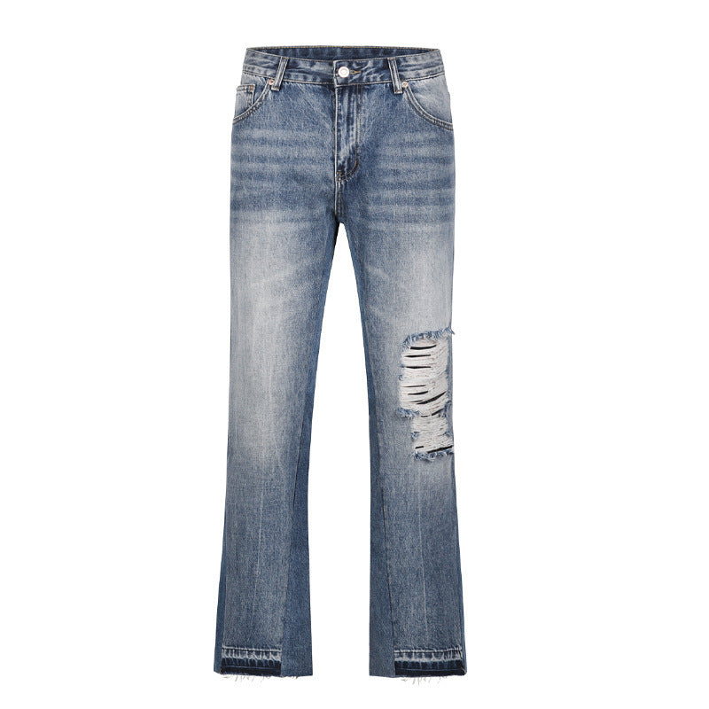 Geoff – Jeans Droits et Amples avec Trous