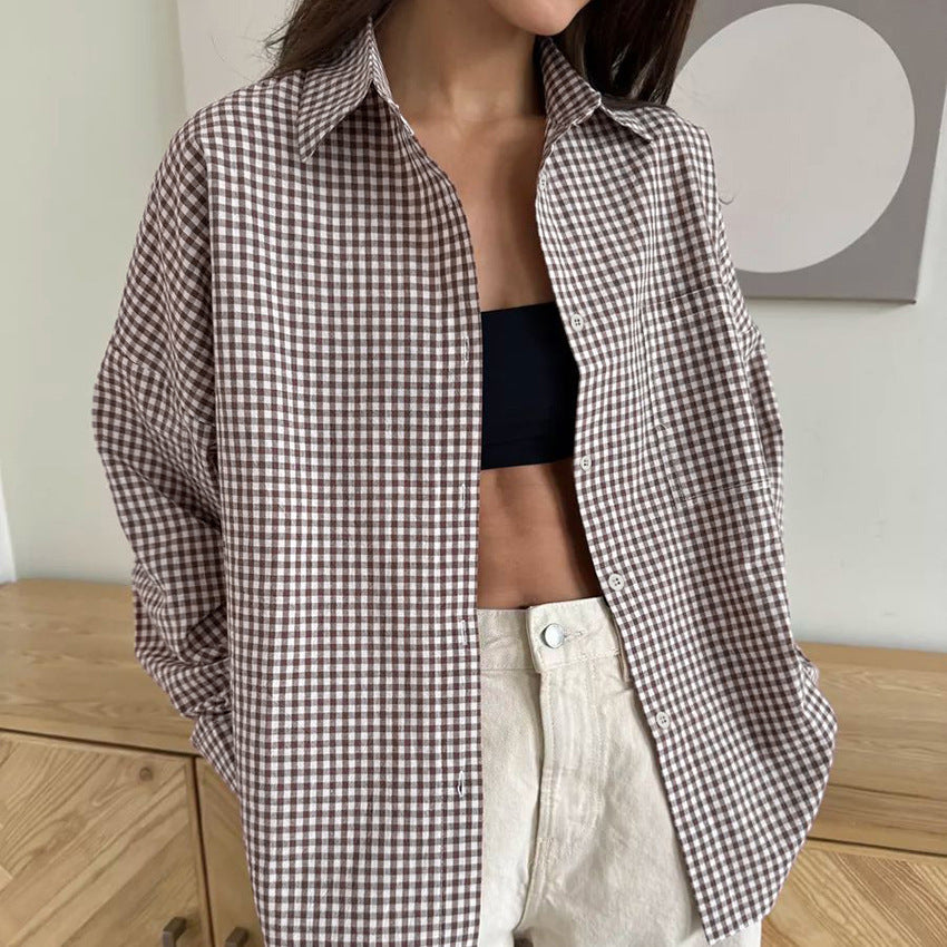 Anna – Chemise en Coton à Carreaux pour Femmes
