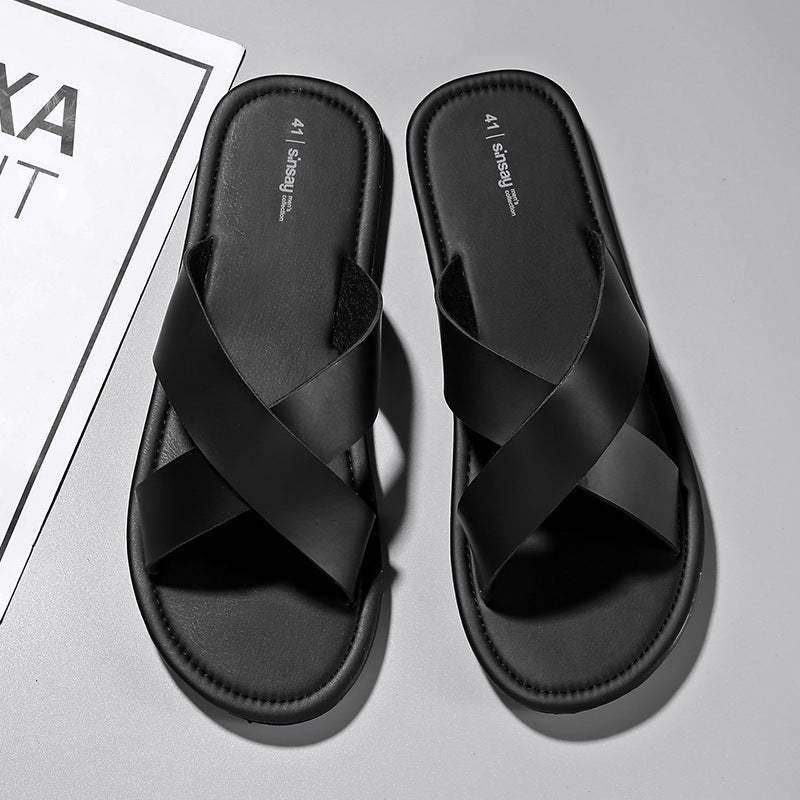 Cameron – Chaussons Simples et Confortables en Noir pour Hommes