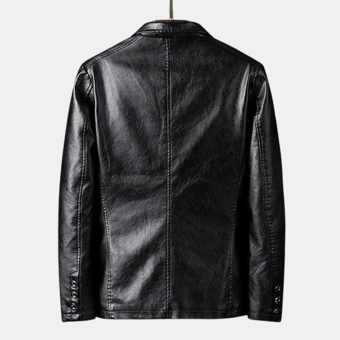 Benjamin – Veste en Cuir Vegan avec Deux Boutons