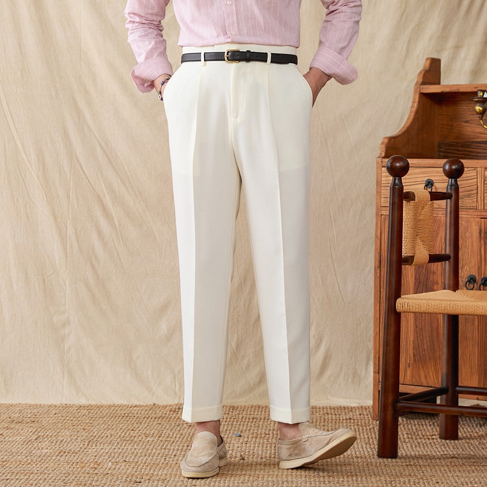 Matthew – Pantalon Taille Haute avec Découpe 3D