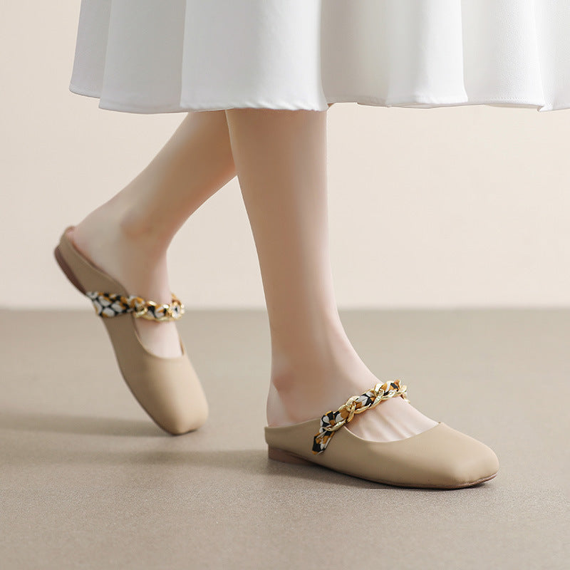 Alice – Chaussons Demi-Ouverts Larges pour Femmes
