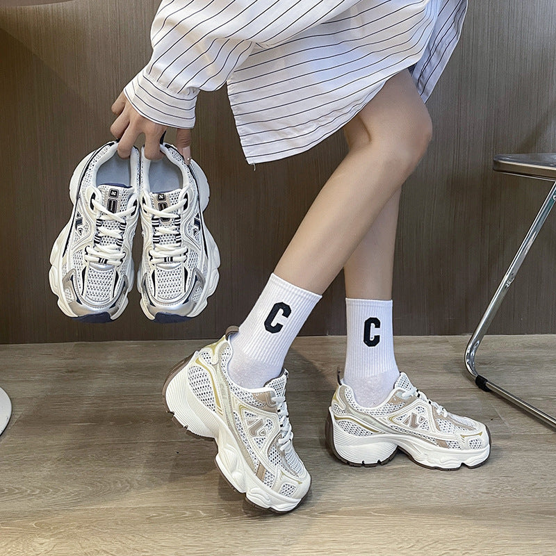 Amanda – Chaussures à Semelles Compensées en Maille pour l'Été