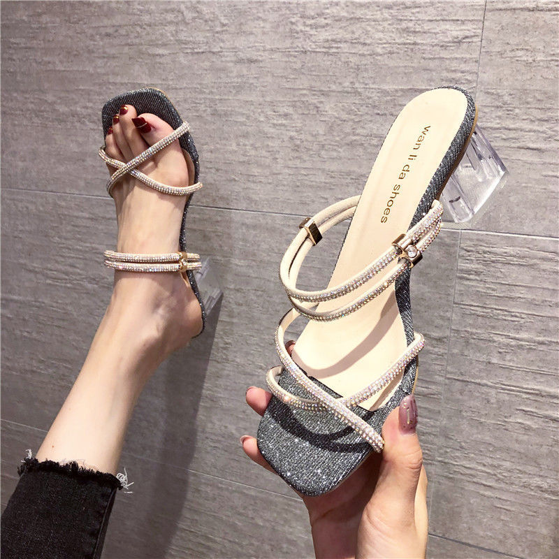 Rachel – Sandales à talons hauts avec cristaux