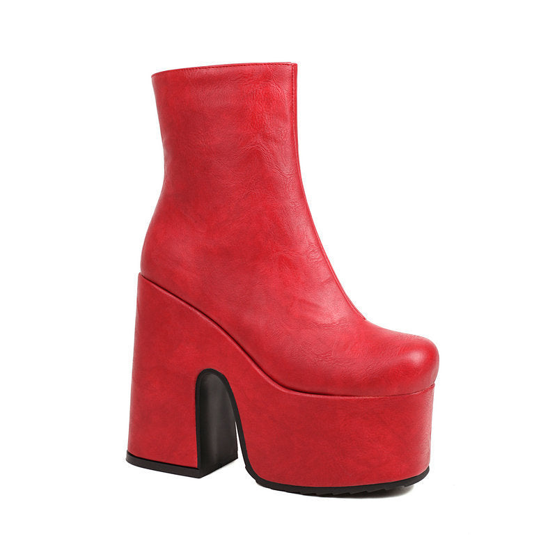 Brenda – Bottes à Talons Hauts avec Fermetures Éclair Latérales
