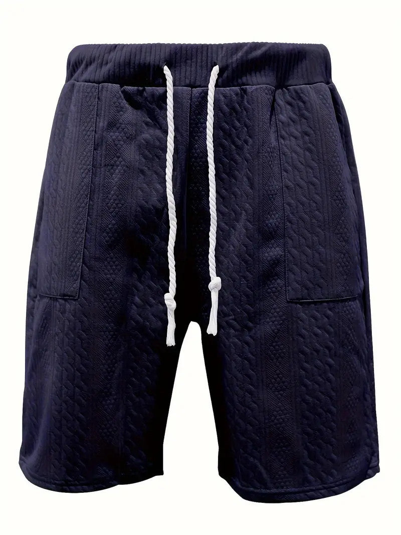 Martin – Ensemble Jacquard à Manches Courtes et Short à Cordons pour Hommes