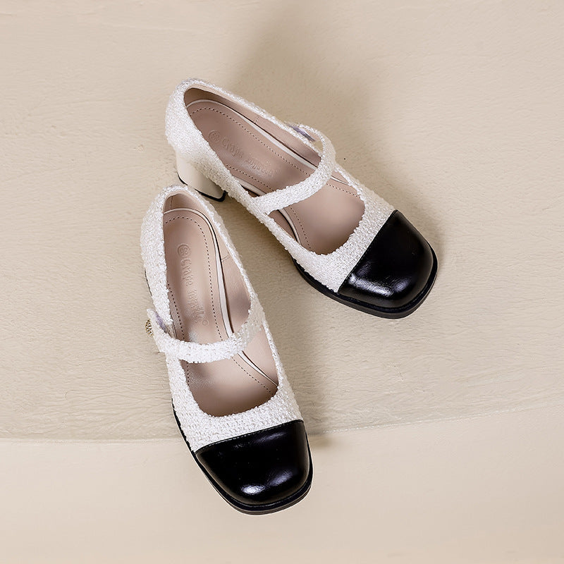 Helen – Chaussures à Talons Épais et Bout Rond