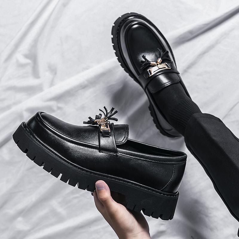 Trevor – Chaussures Style Britannique en Cuir Vegan Noir