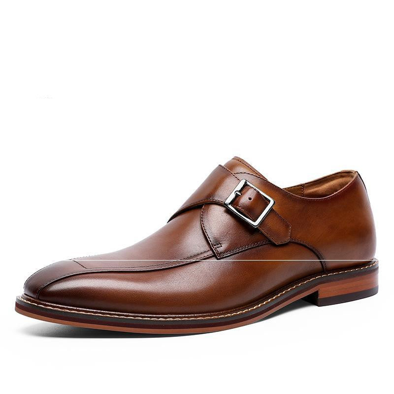 Damien – Chaussures Monk à Bout Carré en Cuir Vegan pour Homme
