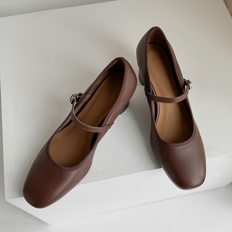 Shirley – Talons Hauts en Cuir Vegan Rétro Français