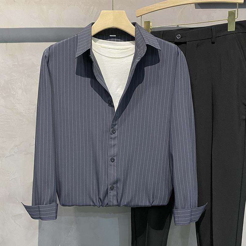 Linda – Chemise Décontractée en Soie Rayée