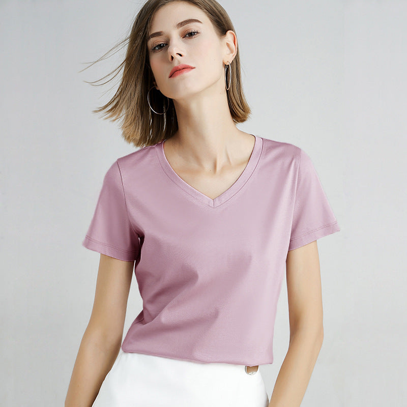 Tommy – T-shirt Simple en Coton Mercerisé pour Homme