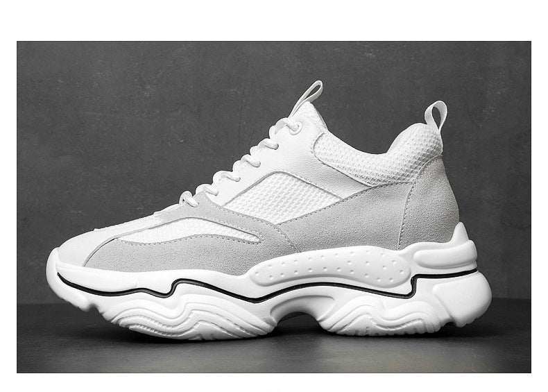 Wayne – Chaussures Casual Mi-Talon à Rehaussement Invisible et Cuir Vegan