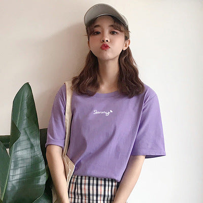 Rowan – T-shirt en Coton à Manches Courtes Imprimé