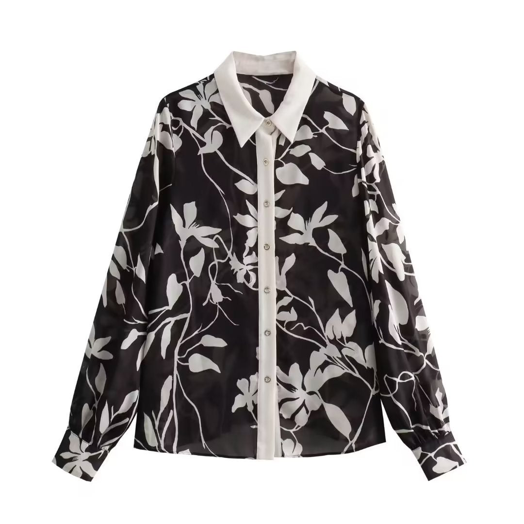 Alison – Robe chemise à imprimé floral pour femme