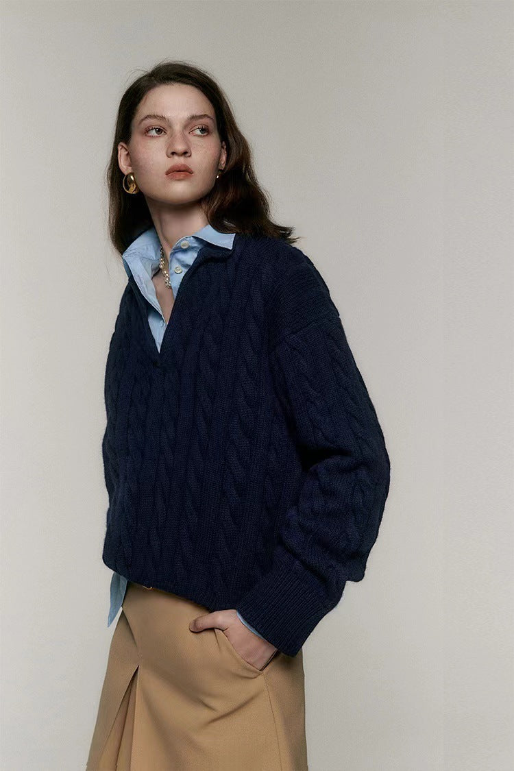 Patrick – Pull Col Polo en Laine Pure Style Décontracté