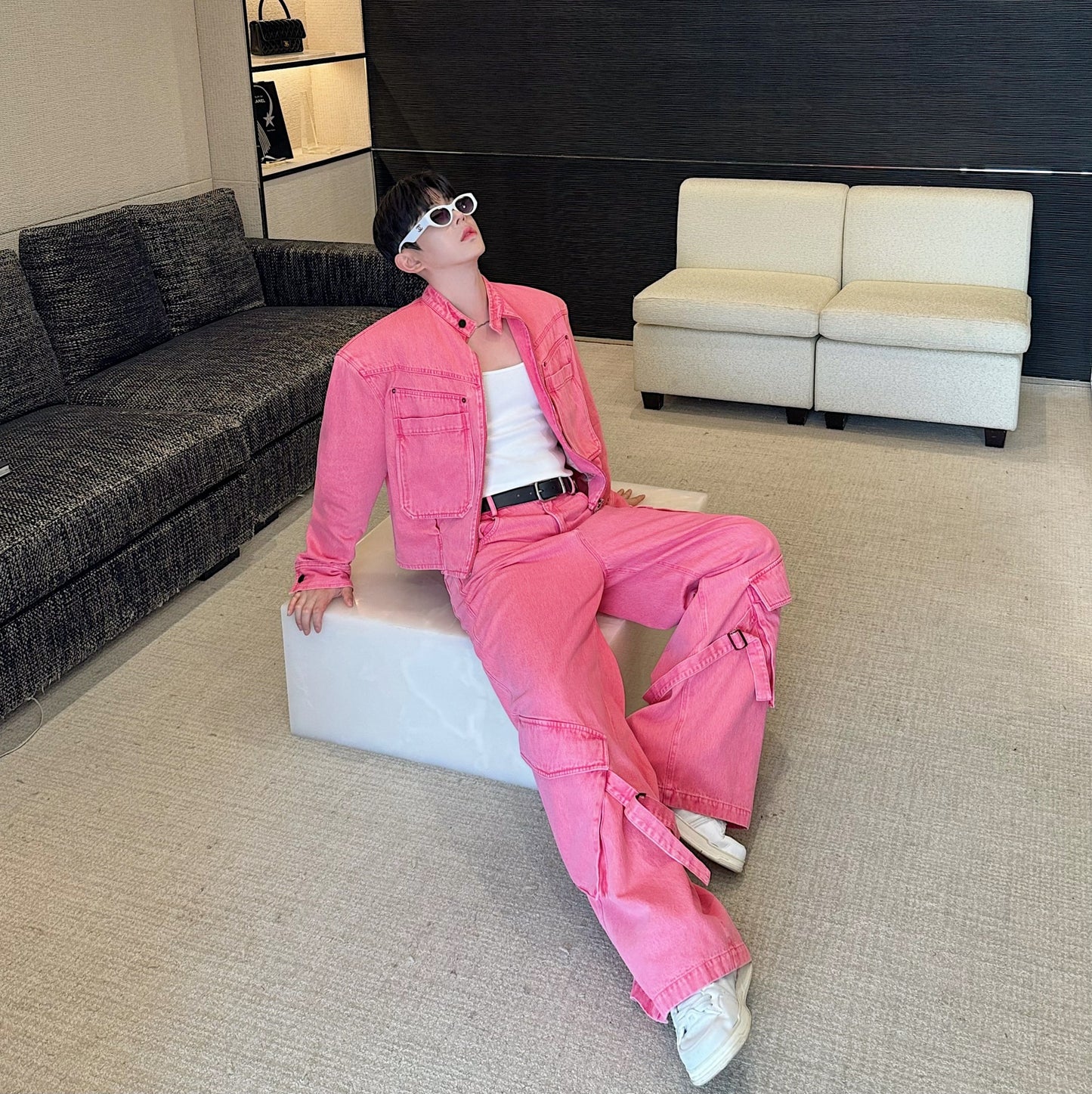 Mandy – Ensemble Veste Cowboy Spéciale à Jambes Larges