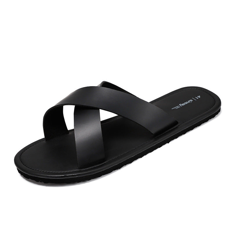 Cameron – Chaussons Simples et Confortables en Noir pour Hommes