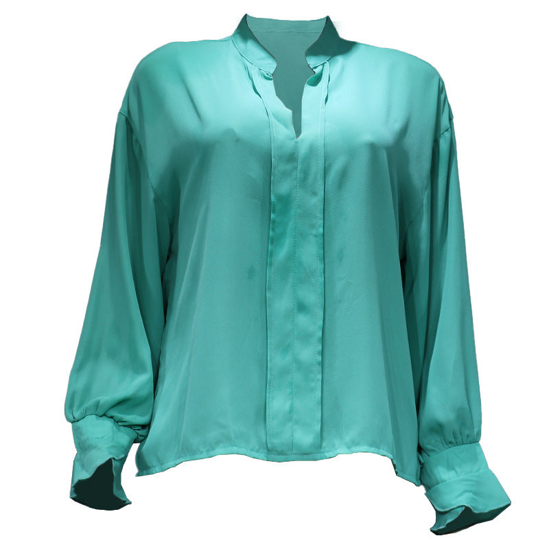 Harriet – Chemise Élégante en Chiffon à Manches Longues