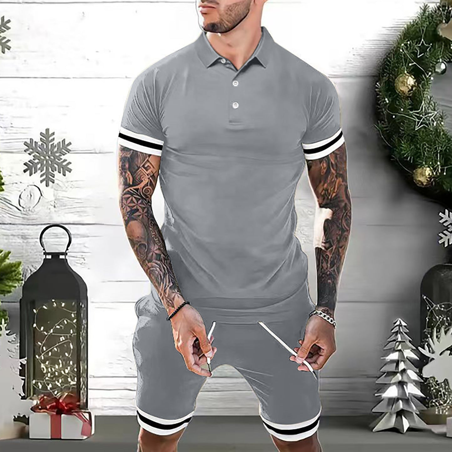 Spencer – Ensemble de Polo et Short d'été pour Hommes