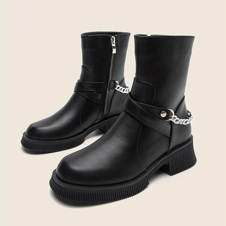 Danielle – Bottes Martin mi-hautes style britannique