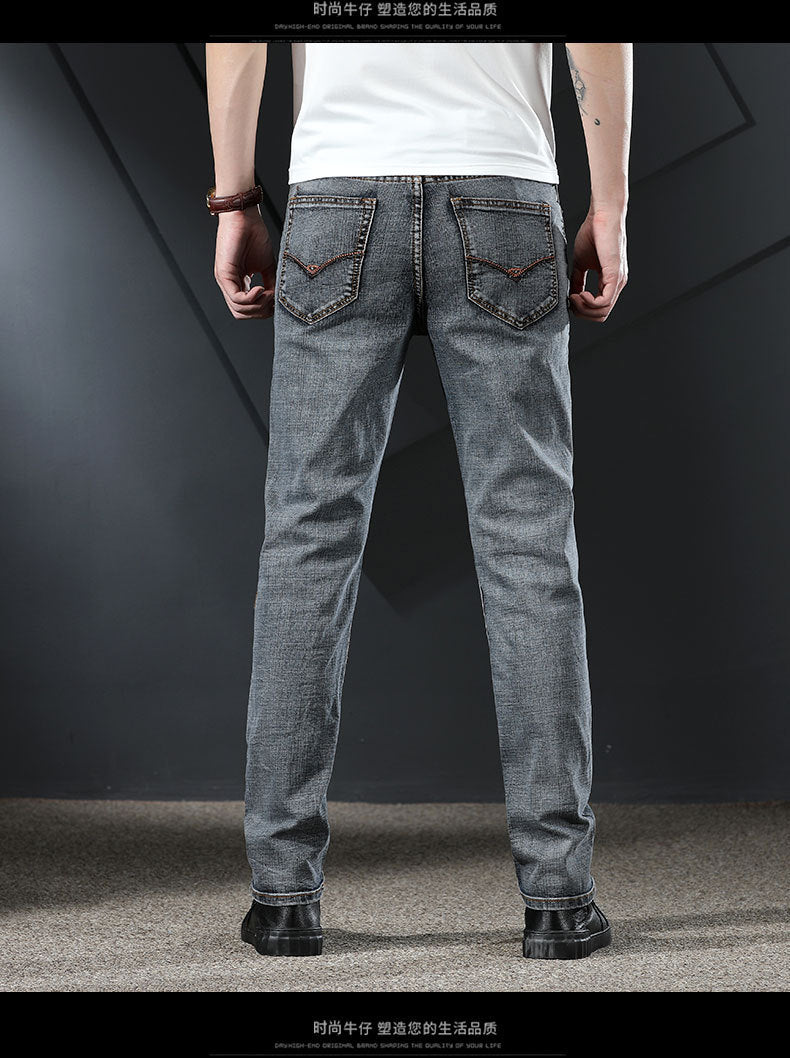 Samuel – Pantalon Droit Élastique en Denim pour Homme