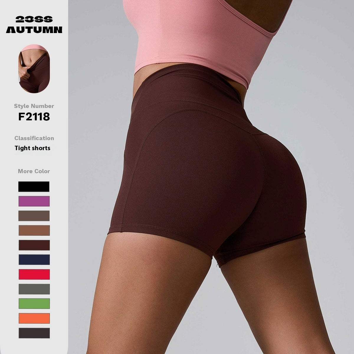 Abigail – Shorts de Yoga à Taille Haute