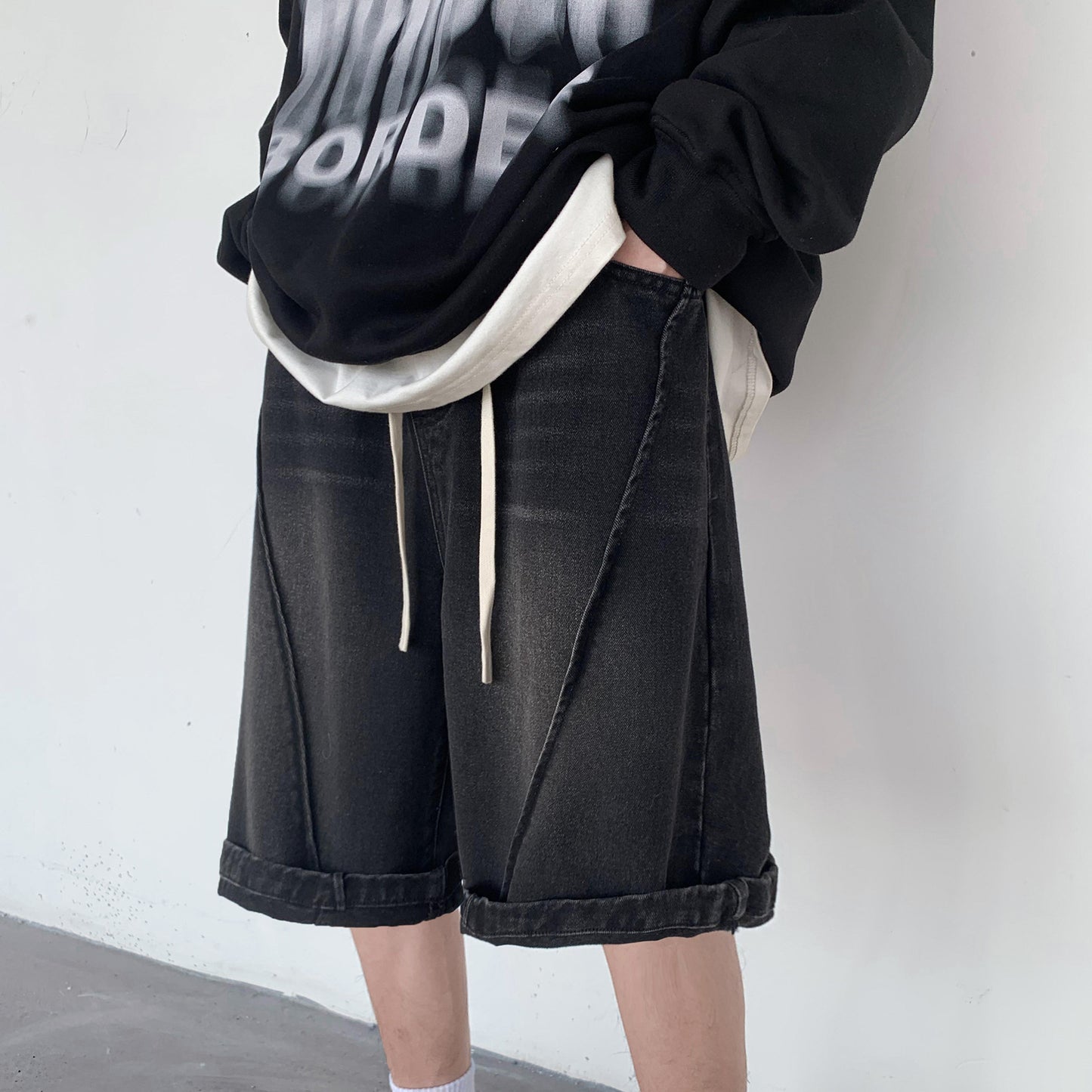 Kieran – Pantalon Court Droit Rétro Lavé