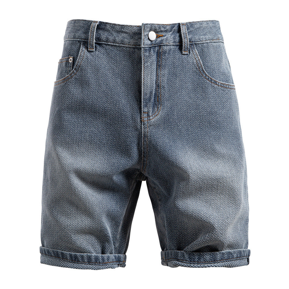 Carl – Shorts en Denim à Motif Ciel Étoilé pour Hommes