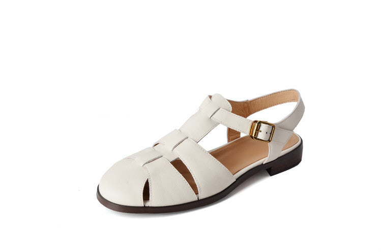Mandy – Chaussures Romaines à Semelle Plate Rétro