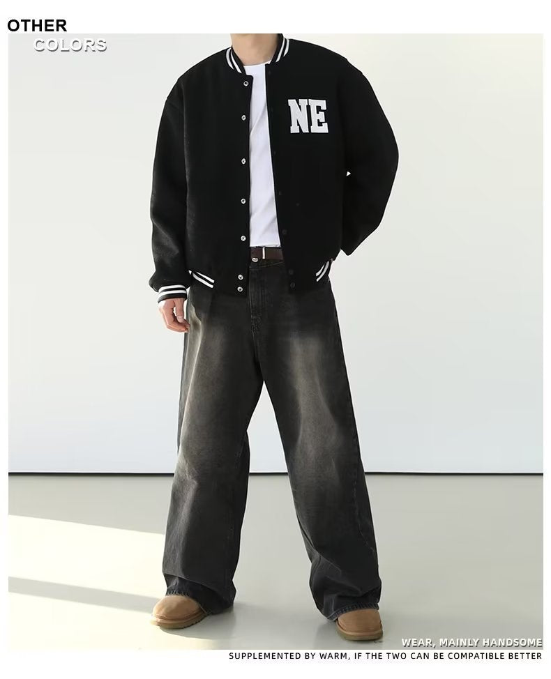 Russell – Jeans Droits Rétro Lavés Style Américain