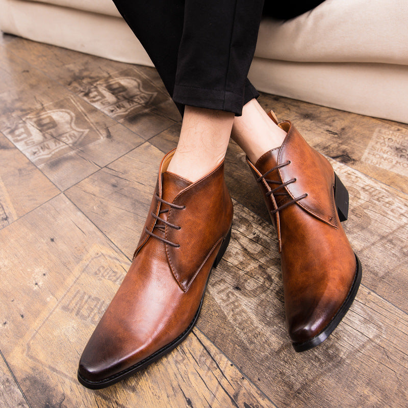 Brian – Chaussures Montantes en Cuir Végan pour Hommes