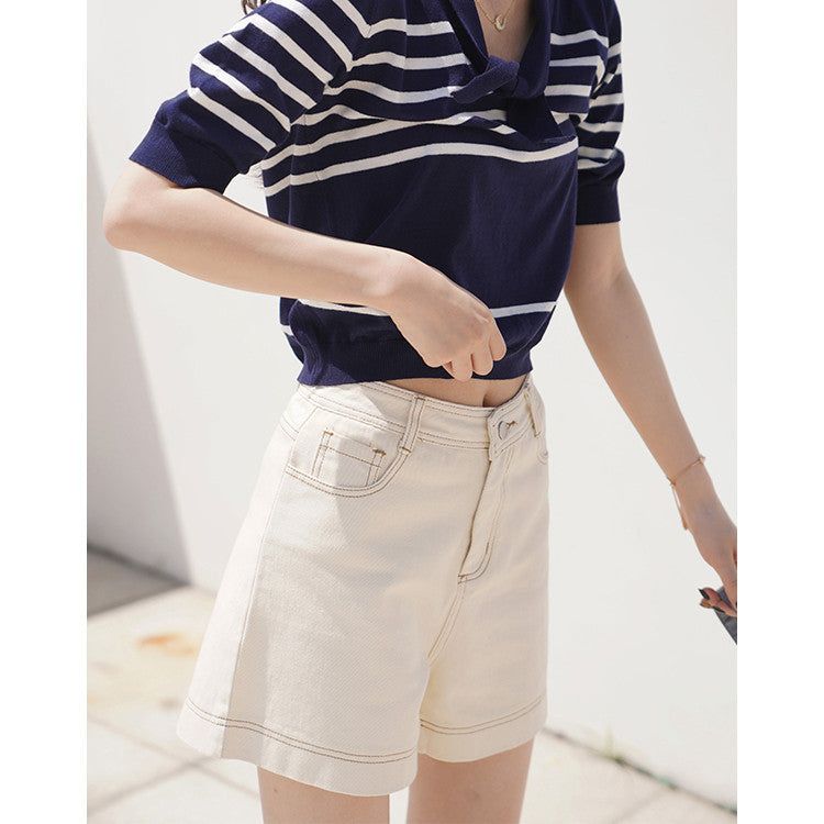 Brenda – Short ample avec bordure contrastée