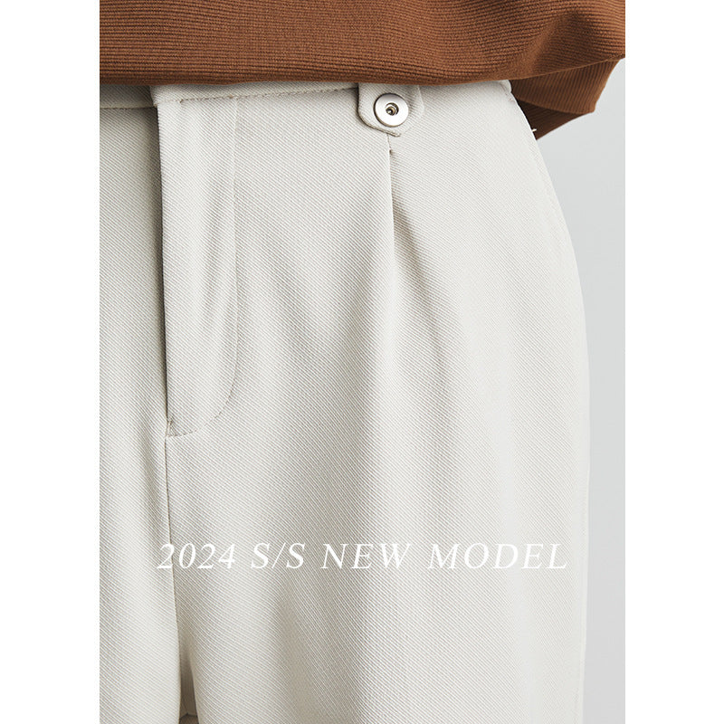 Alison – Pantalon Long Droit en Soie Glacée