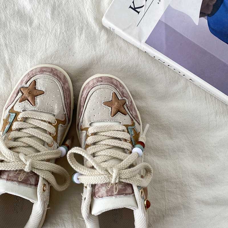 Denise – Baskets Casual à Semelle Épaisse Blanc