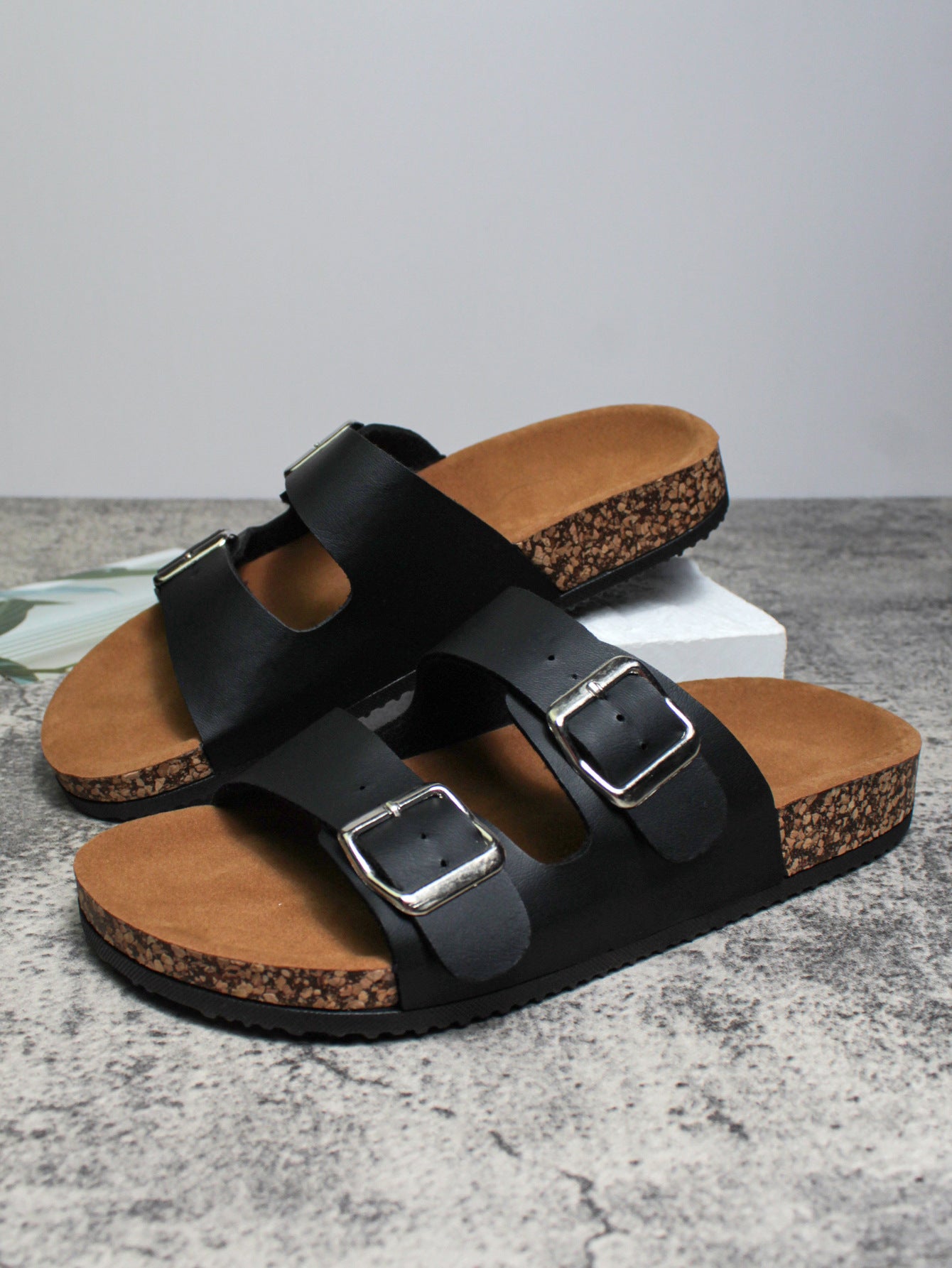 Jenny – Sandales de Plage en Liège avec Surface en Cuir Vegan