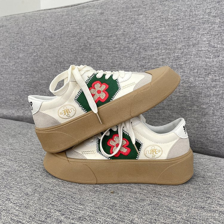 Alice – Baskets à Lacets Rondes pour Étudiantes