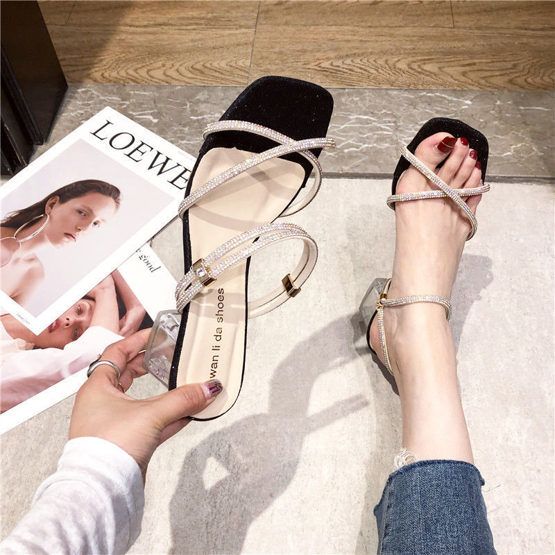 Rachel – Sandales à talons hauts avec cristaux